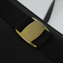 Salvatore Ferragamo Gancini Tote Bag Leather Black Gold Auth BA3136-14