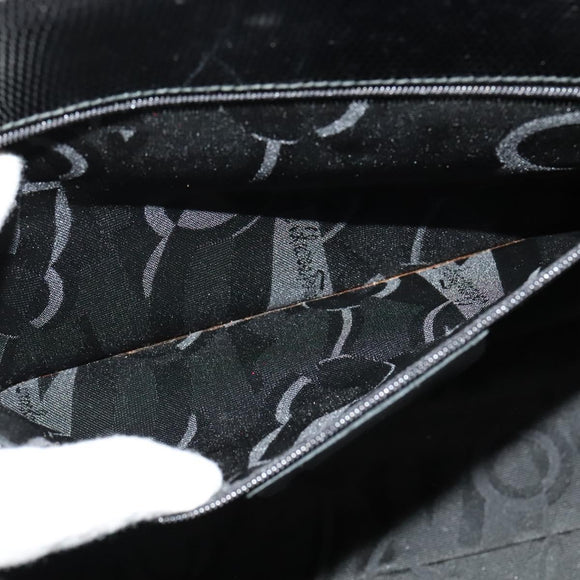 Salvatore Ferragamo Gancini Tote Bag Leather Black Gold Auth BA3136