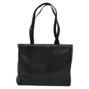 Salvatore Ferragamo Gancini Tote Bag Leather Black Gold Auth BA3136-2