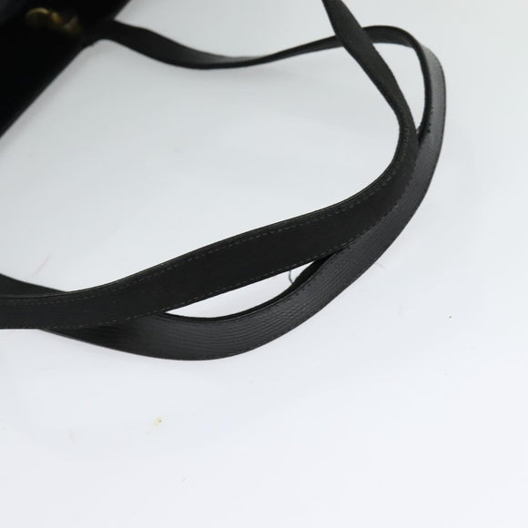 Salvatore Ferragamo Gancini Tote Bag Leather Black Gold Auth BA3136