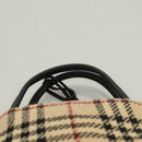 BURBERRY Nova Check Hand Bag Wool Beige Auth BA3138-8