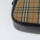 Burberrys Nova Check Shoulder Bag Canvas Beige Gold Auth BA3139-15