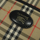 Burberrys Nova Check Shoulder Bag Canvas Beige Gold Auth BA3139-17