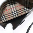 Burberrys Nova Check Shoulder Bag Canvas Beige Gold Auth BA3139-12