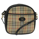 Burberrys Nova Check Shoulder Bag Canvas Beige Gold Auth BA3139-1