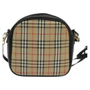 Burberrys Nova Check Shoulder Bag Canvas Beige Gold Auth BA3139-2