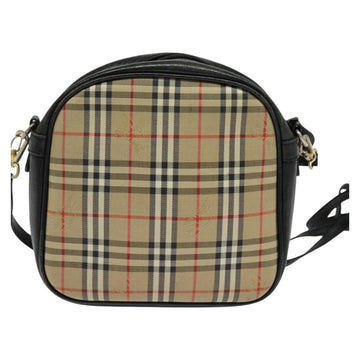 Burberrys Nova Check Shoulder Bag Canvas Beige Gold Auth BA3139 - 0