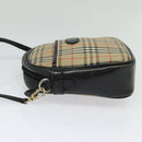 Burberrys Nova Check Shoulder Bag Canvas Beige Gold Auth BA3139-3