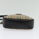 Burberrys Nova Check Shoulder Bag Canvas Beige Gold Auth BA3139-5