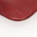 CARTIER Must Line Shoulder Bag Leather Bordeaux Gold Auth BA3142-15