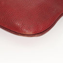 CARTIER Must Line Shoulder Bag Leather Bordeaux Gold Auth BA3142-13