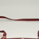 CARTIER Must Line Shoulder Bag Leather Bordeaux Gold Auth BA3142-8