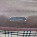 BURBERRY Hand Bag Leather Silver Brown Auth BA3148-16