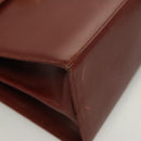 Salvatore Ferragamo Gancini Hand Bag Leather 2way Brown Gold Auth BA3154-10