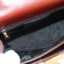 Salvatore Ferragamo Gancini Hand Bag Leather 2way Brown Gold Auth BA3154-17