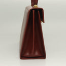 Salvatore Ferragamo Gancini Hand Bag Leather 2way Brown Gold Auth BA3154-5