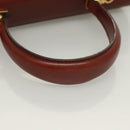 Salvatore Ferragamo Gancini Hand Bag Leather 2way Brown Gold Auth BA3154-7