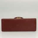 Salvatore Ferragamo Gancini Hand Bag Leather 2way Brown Gold Auth BA3154-9