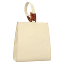 SAINT LAURENT Hand Bag Nylon Beige Auth BA3156-1