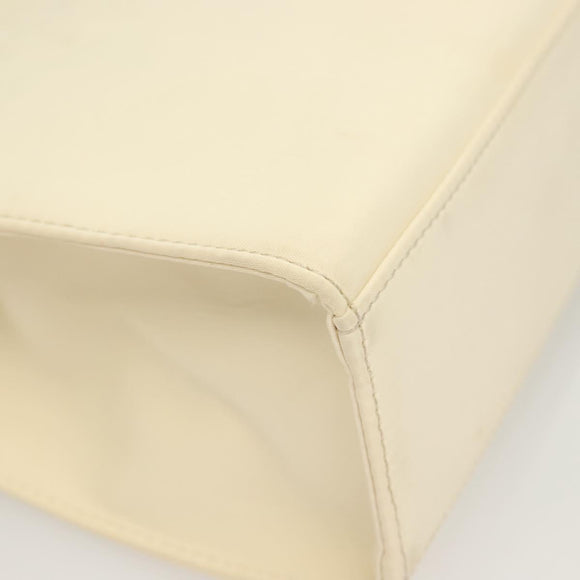 SAINT LAURENT Hand Bag Nylon Beige Auth BA3156