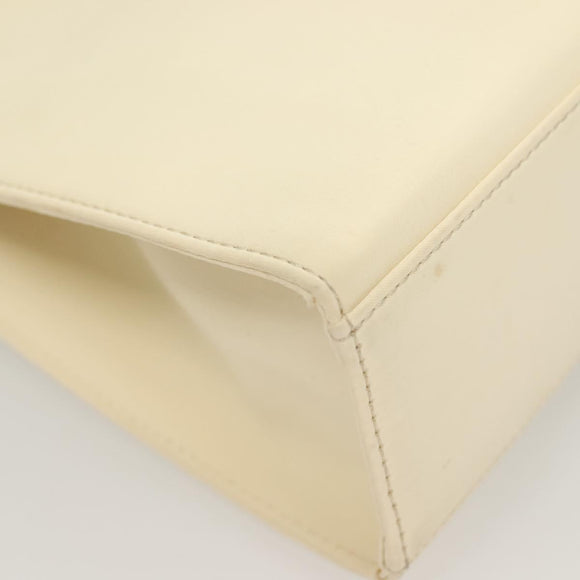 SAINT LAURENT Hand Bag Nylon Beige Auth BA3156