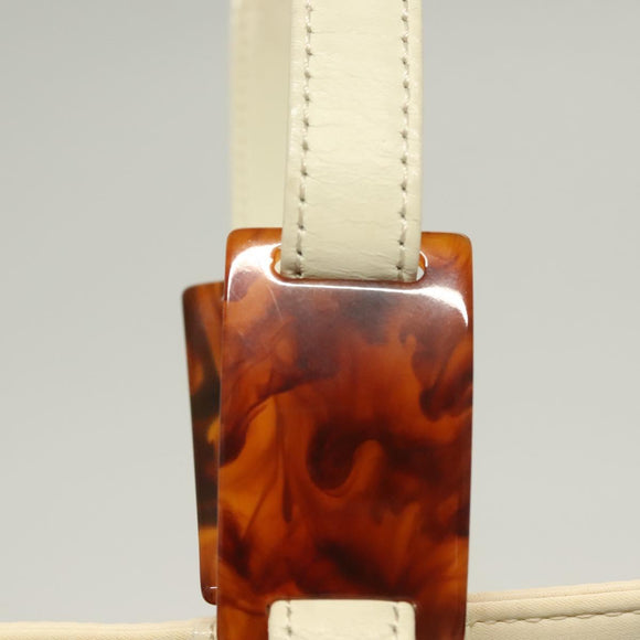 SAINT LAURENT Hand Bag Nylon Beige Auth BA3156