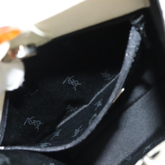 SAINT LAURENT Hand Bag Nylon Beige Auth BA3156