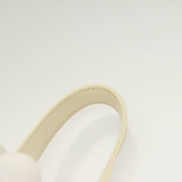 SAINT LAURENT Hand Bag Nylon Beige Auth BA3156