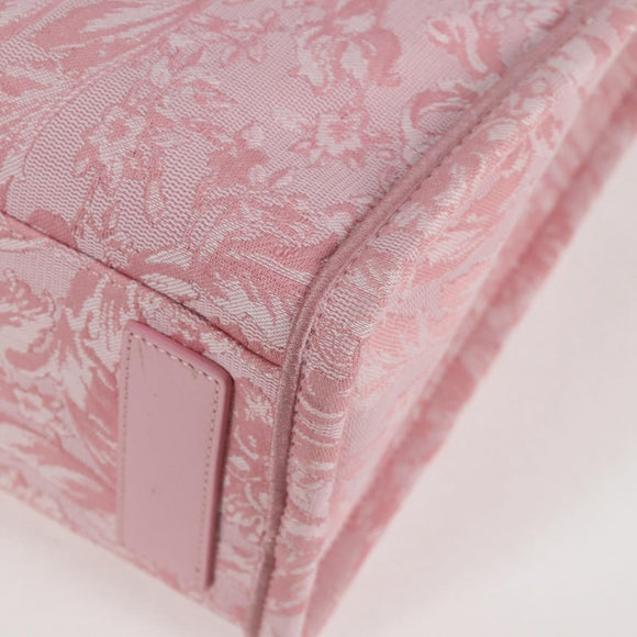 VERSACE Athena Barocco Tote Bag Canvas 2way Pink Auth BA3157M