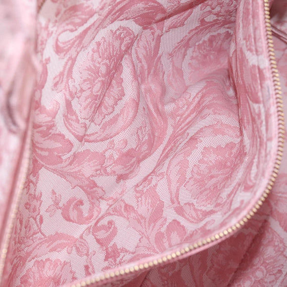 VERSACE Athena Barocco Tote Bag Canvas 2way Pink Auth BA3157M