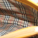 BURBERRY Hand Bag Leather Yellow Gold Auth BA3158-16