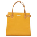 BURBERRY Hand Bag Leather Yellow Gold Auth BA3158-2