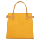 BURBERRY Hand Bag Leather Yellow Gold Auth BA3158-3