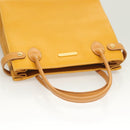 BURBERRY Hand Bag Leather Yellow Gold Auth BA3158-6