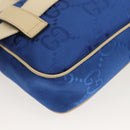 GUCCI GG Canvas Waist Bag Blue Beige 631341 Auth BA3160-16