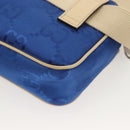 GUCCI GG Canvas Waist Bag Blue Beige 631341 Auth BA3160-17
