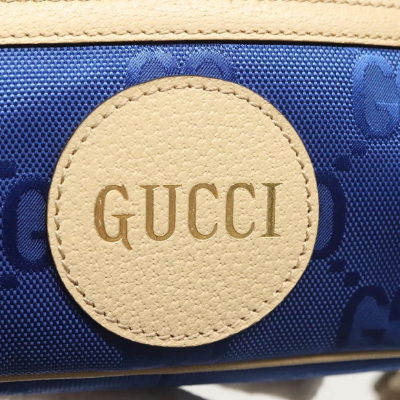 GUCCI GG Canvas Waist Bag Blue Beige 631341 Auth BA3160