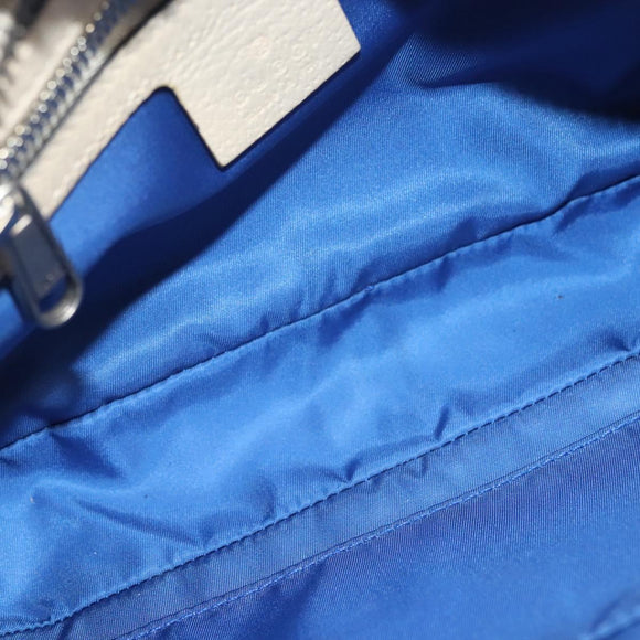 GUCCI GG Canvas Waist Bag Blue Beige 631341 Auth BA3160