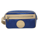 GUCCI GG Canvas Waist Bag Blue Beige 631341 Auth BA3160-13
