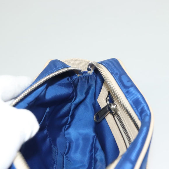 GUCCI GG Canvas Waist Bag Blue Beige 631341 Auth BA3160