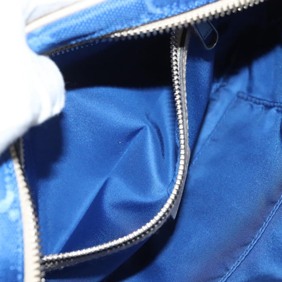 GUCCI GG Canvas Waist Bag Blue Beige 631341 Auth BA3160