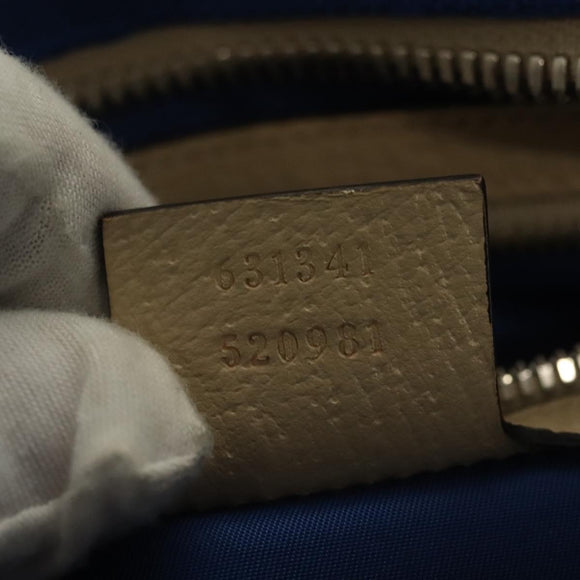 GUCCI GG Canvas Waist Bag Blue Beige 631341 Auth BA3160