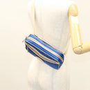 GUCCI GG Canvas Waist Bag Blue Beige 631341 Auth BA3160-25