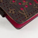 LOUIS VUITTON Monogram Perfo Compact zip Bifold Wallet M95188 LV Auth BA3167V-10