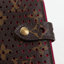 LOUIS VUITTON Monogram Perfo Compact zip Bifold Wallet M95188 LV Auth BA3167V-12