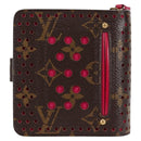 LOUIS VUITTON Monogram Perfo Compact zip Bifold Wallet M95188 LV Auth BA3167V-3