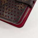 LOUIS VUITTON Monogram Perfo Compact zip Bifold Wallet M95188 LV Auth BA3167V-9