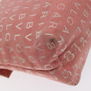 BVLGARI Logo Mania Shoulder Bag Canvas Pink Silver Auth BA3169-16