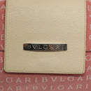 BVLGARI Logo Mania Shoulder Bag Canvas Pink Silver Auth BA3169-17