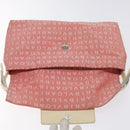 BVLGARI Logo Mania Shoulder Bag Canvas Pink Silver Auth BA3169-18